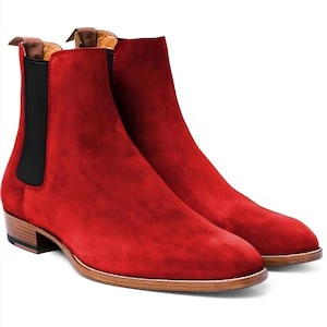 Handmade Suede Leather Chelsea Boots: Women&#39;s Fashion Boots