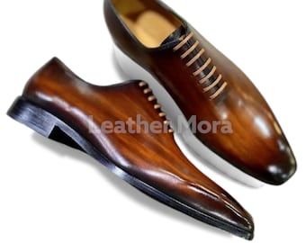 Handgefertigte Leder-Oxford-Schuhe - Eleganter Herrenschuh für Büro, Business, Hochzeit & Party