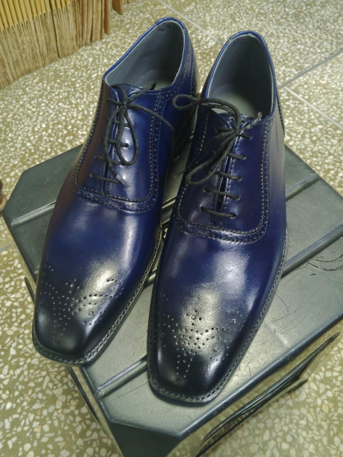 skechers black dress shoes Mens Knit Relaxed Fit Blue and White Stripe Color:As Photo(Champagne) nav-499