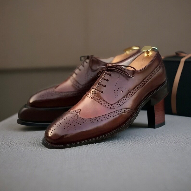 Classic Black Wingtip Brogue Oxford Shoes