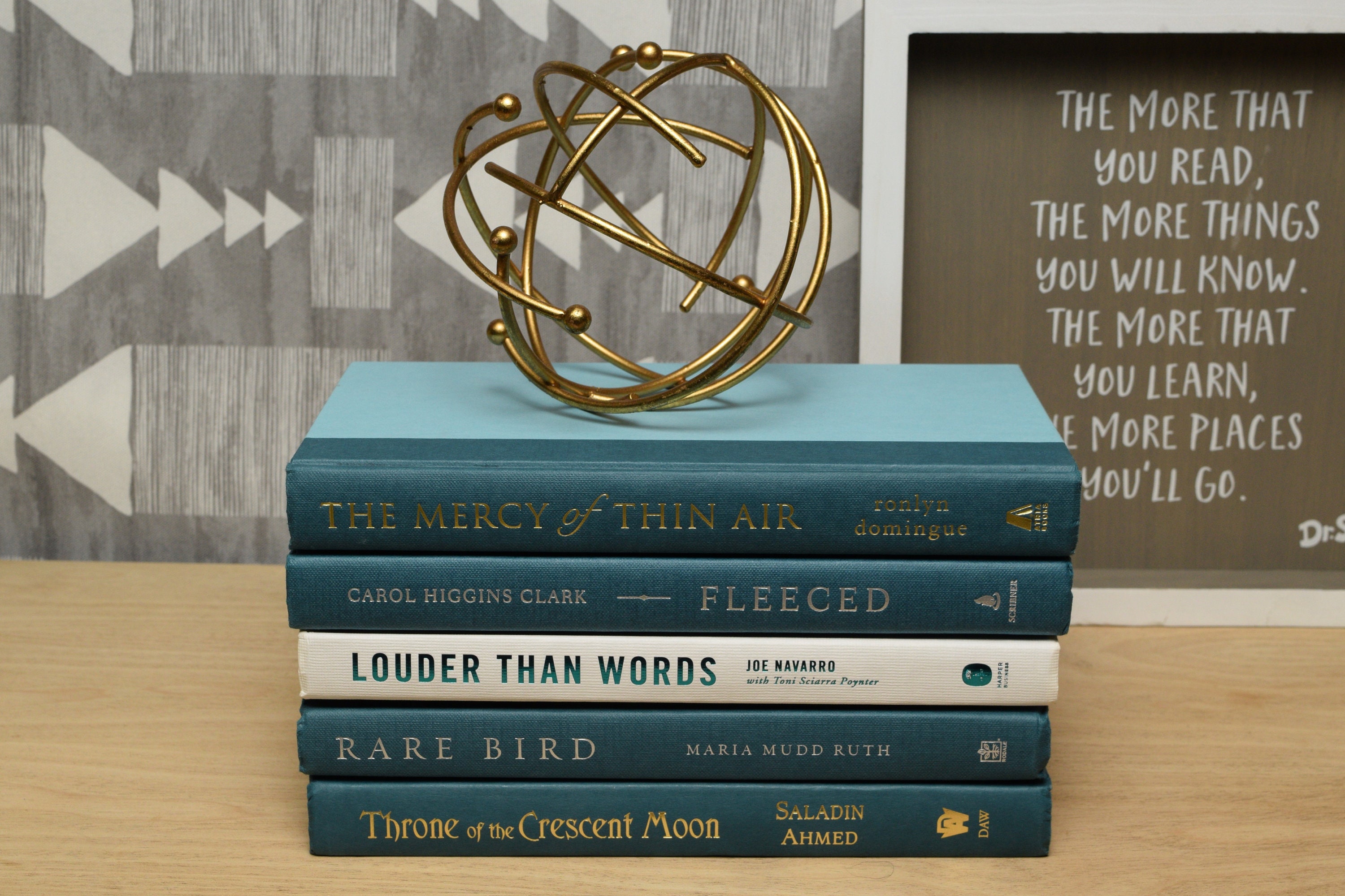 Turquoise Decorative Books Bundle Ensemble de 5 Shelf/Home Etsy