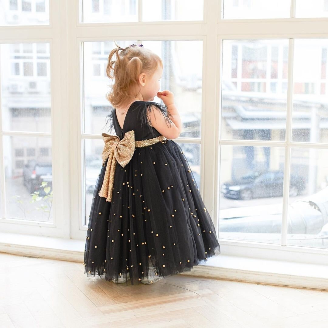 Baby Dress Girl 1st Birthday Dress Girl Dress Bowknot Princess Dresses  Flower | eBay