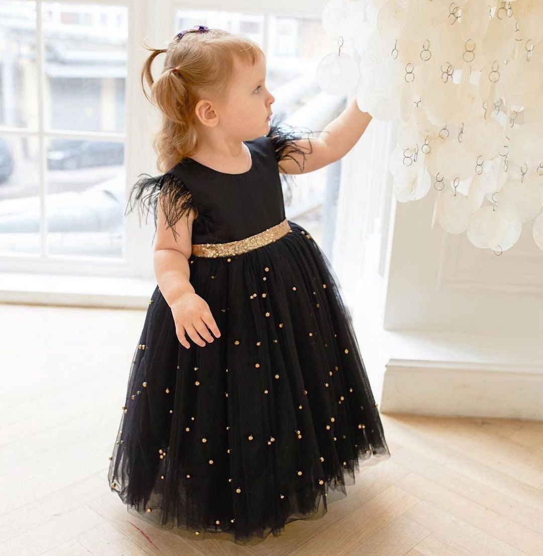 Black dress for infant girl cheap