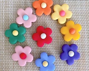 Strong Flower magnets| fridge magnets| plant magnets| magnet for gardener| colourful magnets| decorative magnets| kitchen decor| rainbow