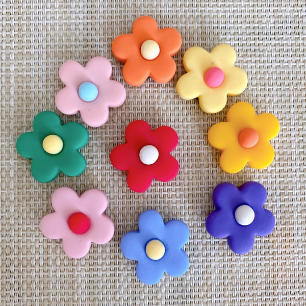 Strong Flower magnets| fridge magnets| plant magnets| magnet for gardener| colourful magnets| decorative magnets| kitchen decor| rainbow