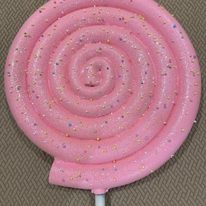 Candyland pink faux lollipop 19 inch diameter 63 inches tall