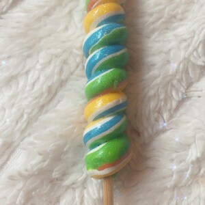 Faux clay lollipops
