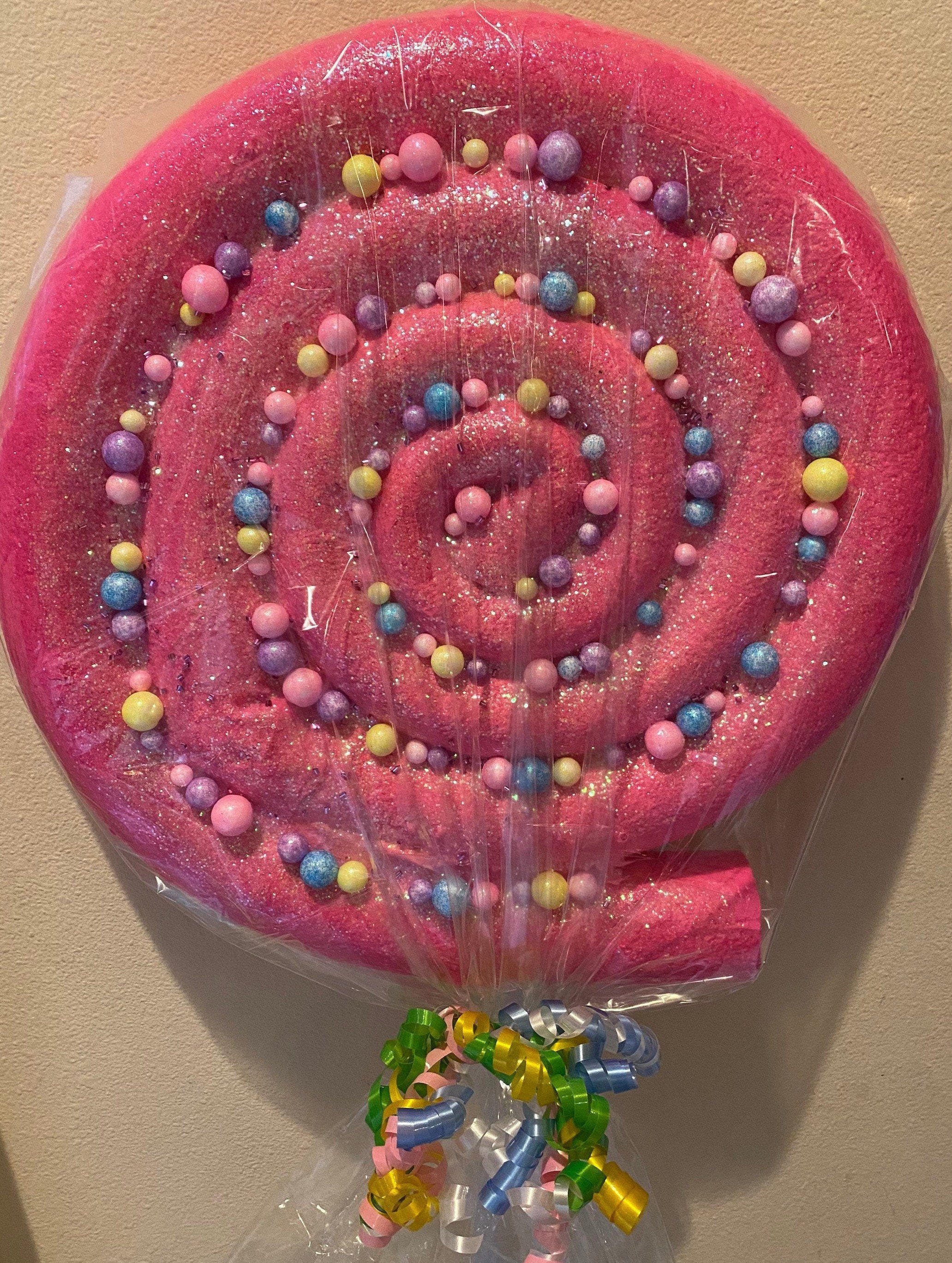 Jumbo Candyland themed lollipop with removable handle Etsy