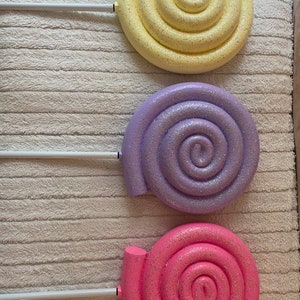 Set of 3 Princess/candyland lollipops 16 inch diameter