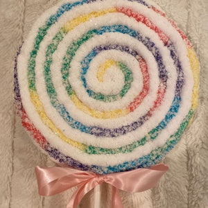 Large 26” rainbow chenille lollipop