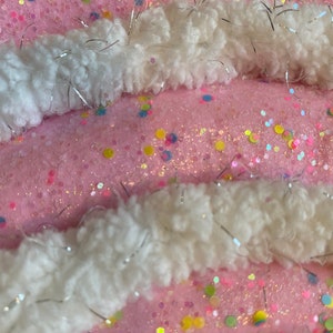 Candyland pink faux lollipop with chenille swirl