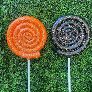 Set of 2 Halloween lollipops 16 inch diameter