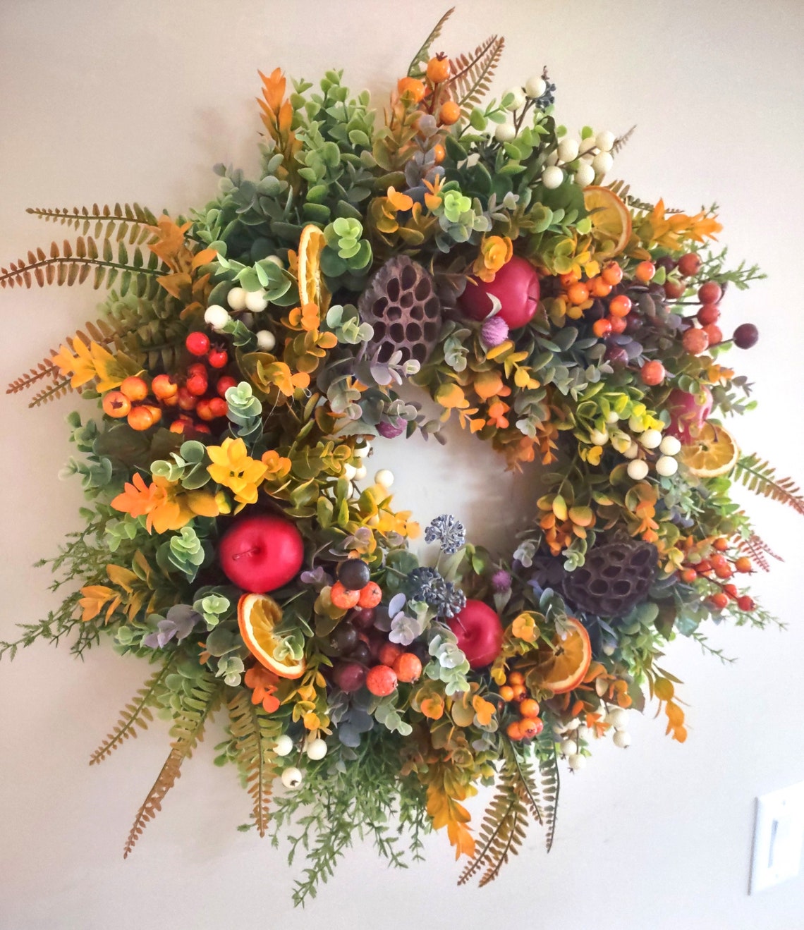 BEST SELLER Williamsburg Style Wreath Fruit Wreath Summer - Etsy