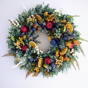 BEST SELLER! Williamsburg Style Wreath, Fruit Wreath, Summer Wreath, Front Door Wreath, Everyday Wreath