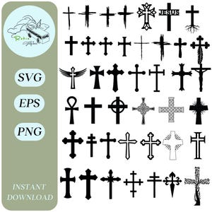 Cross Svg, Cross Svg Bundle, Cross Png, Grunge Cross Svg, Jesus Cross Svg, Cross Cricut, Distressed Cross Svg, Digital Download