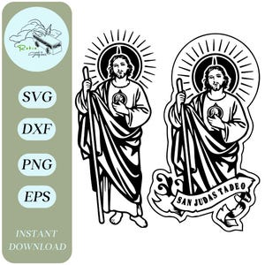 Saint Judas Thaddeus Svg, San Judas Bundle, San Judas Png, San Judas Clipart, San Judas Vector, San Judas Laser Cut File, Religion Svg