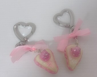 Handmade Clay Cake Keychain | Kawaii Dessert Charm