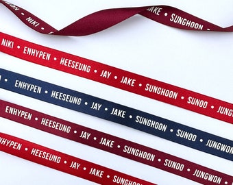 ENHYPEN Member Ribbon | ENGENE | Kpop Merch | Lightstick Bow | Heeseung Jay Jake Sunghoon Sunoo Jungwon Niki | ENHA | Fate Tour Orange Blood