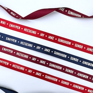 ENHYPEN Member Ribbon | ENGENE | Kpop Merch | Lightstick Bow | Heeseung Jay Jake Sunghoon Sunoo Jungwon Niki | ENHA | Walk The Line Tour