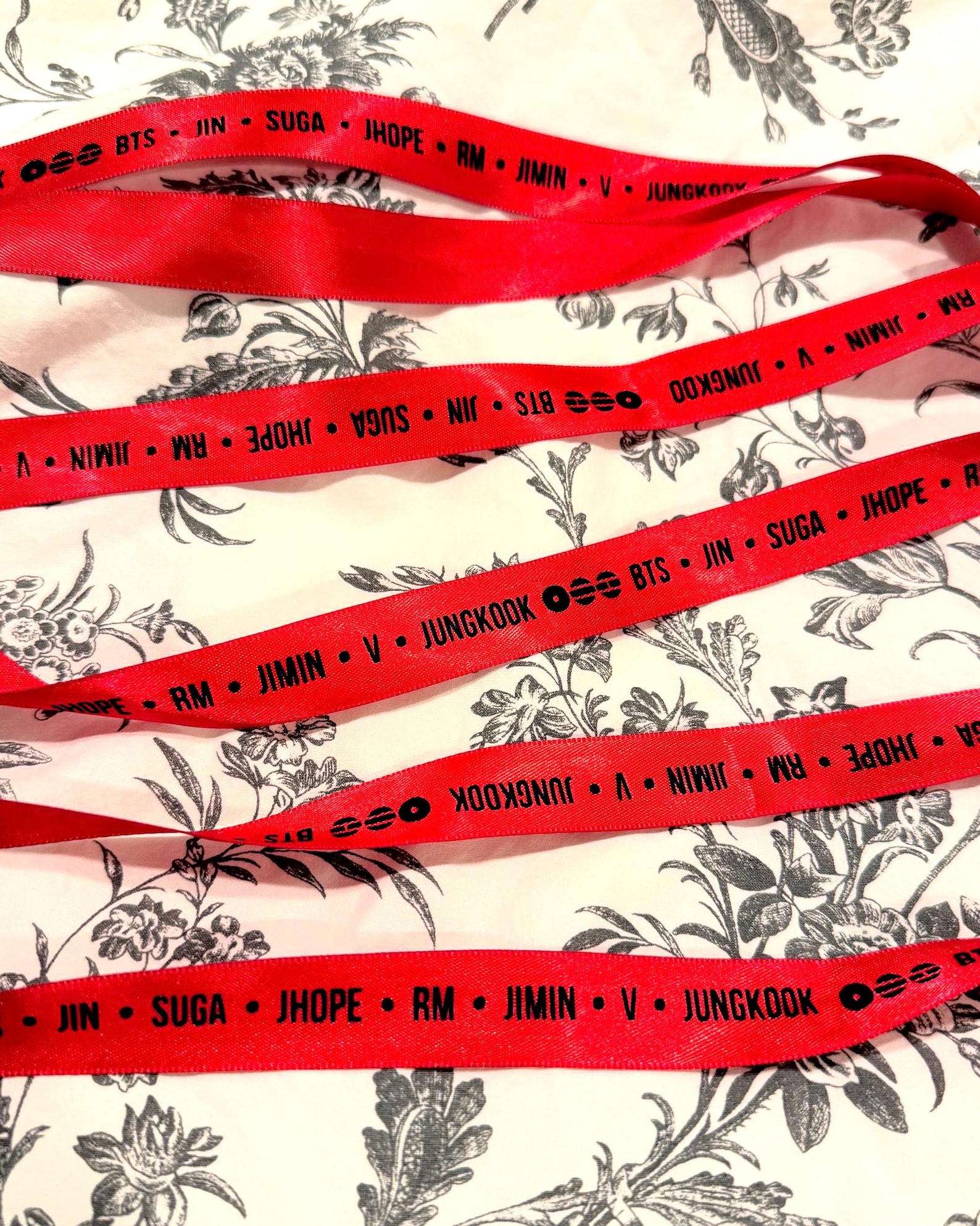 BTS Member Ribbon | Kpop Merch | Lightstick Bow | Jin Suga RM Jhope ...