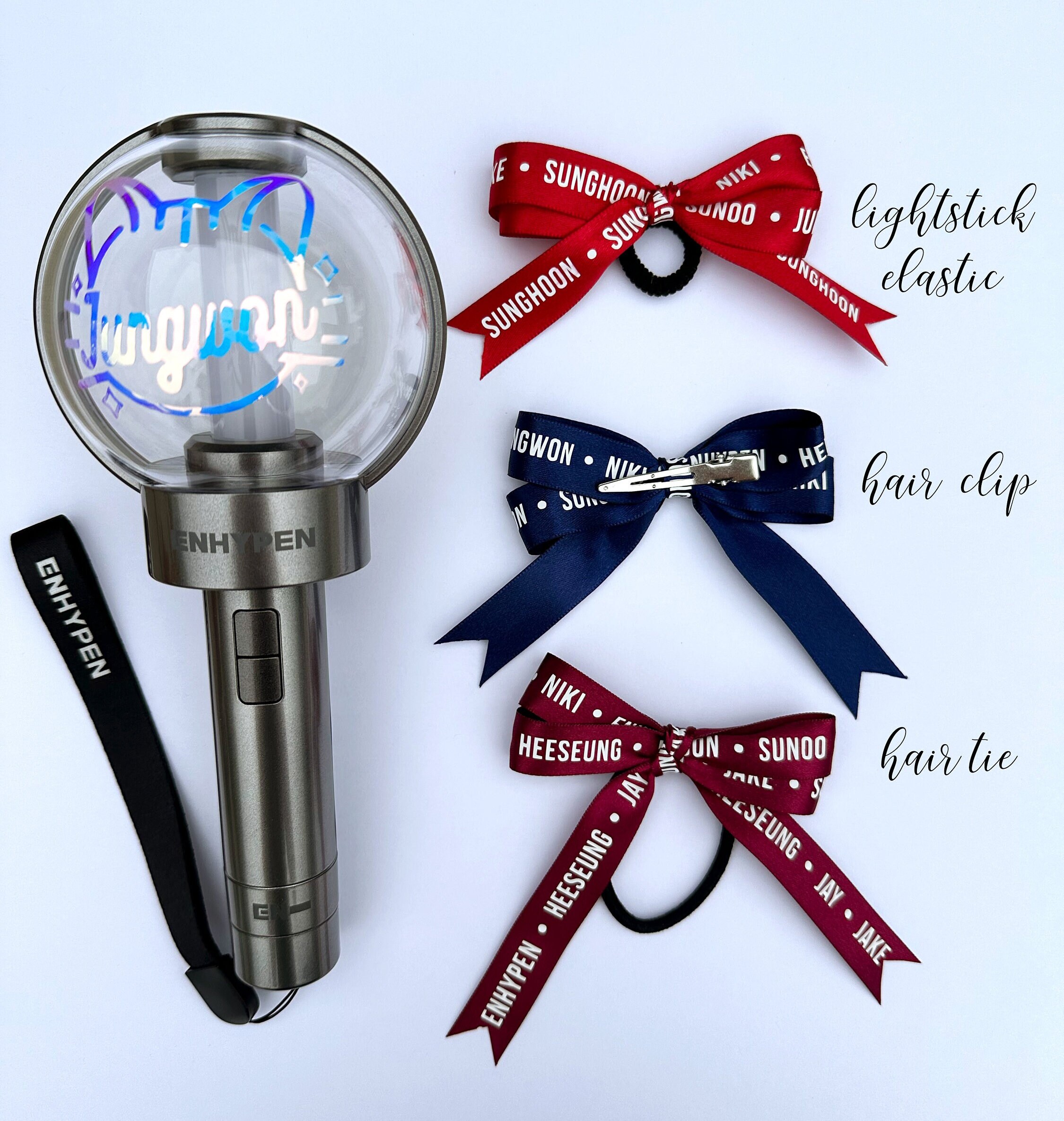 Kpop Ribbons ENHYPEN Member Ribbon | ENGENE | Kpop Merch | Lightstick Bow | Heeseung ...