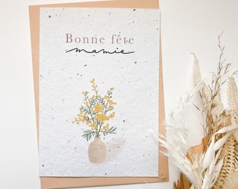 Planting card, Grandmother's Day, Happy Grandma's Day, seeded card, sowing card