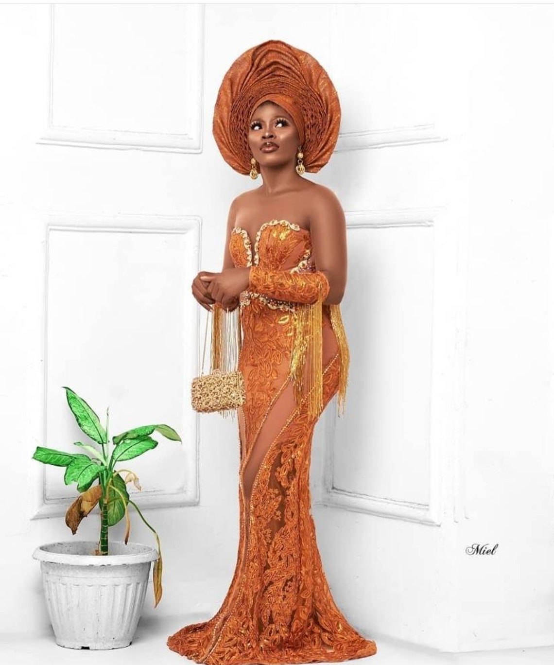 African Wedding Guest Dress, Bridal Traditional Wedding Dress, Asoebi Sequence Dress, Lace Dress