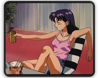Evangelion Misato Katsuragi Mouse Pad, Aesthetic PC Gaming