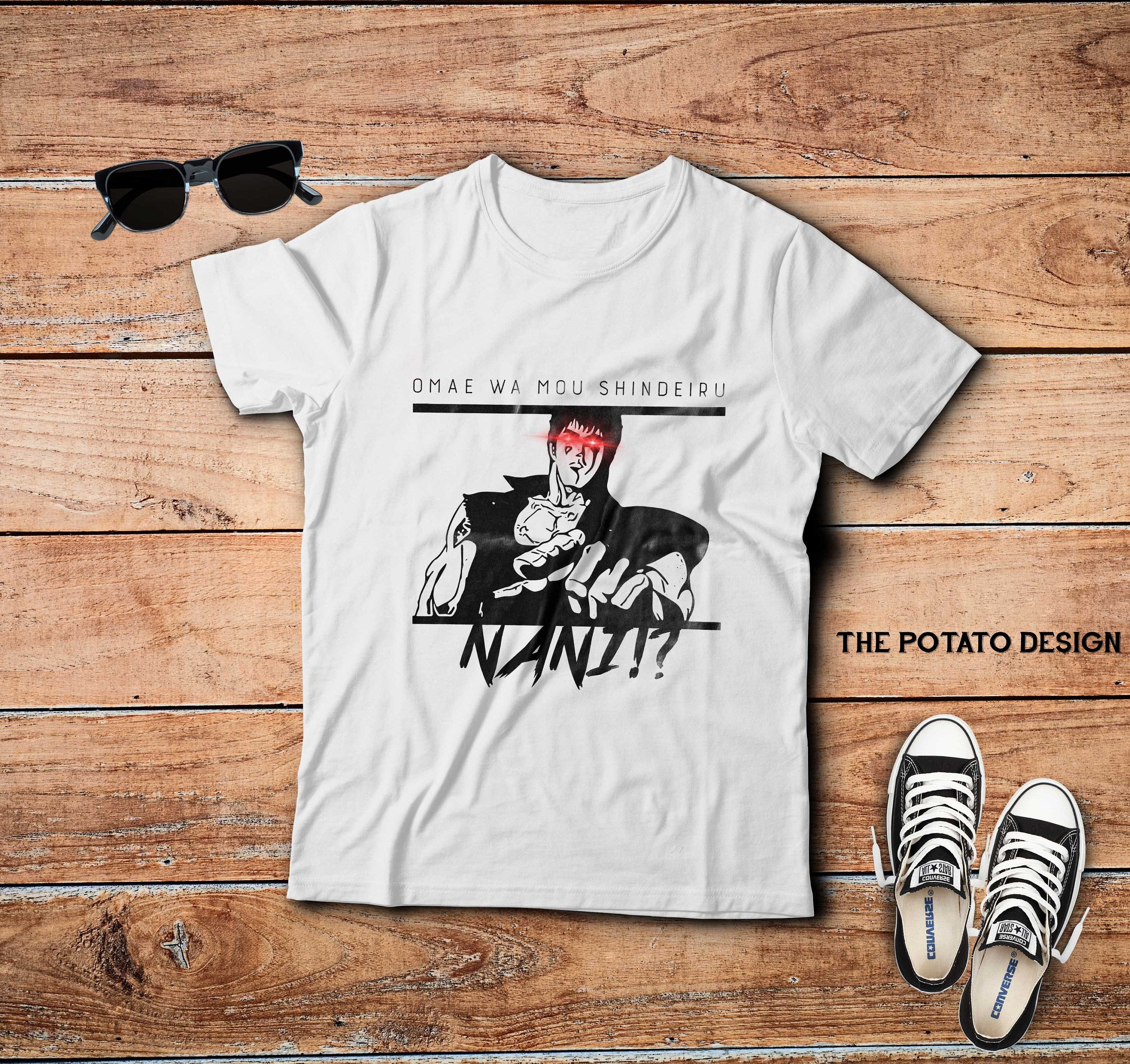 Omae Wa Mou Shindeiru Nani Anime Merch Dank Memes T-Shirt Omae Wa Mou Shindeiru Nani Anime Merch Dank Memes T-Shirt