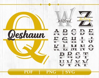 Download Split Monogram Svg Etsy