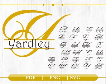 Download G Split Monogram Svg Etsy