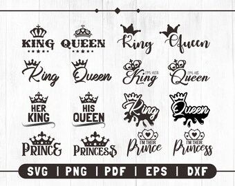Download King And Queen Svg Etsy