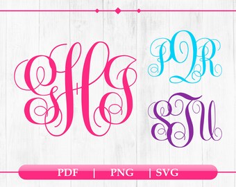 Download Vine Monogram Svg Etsy
