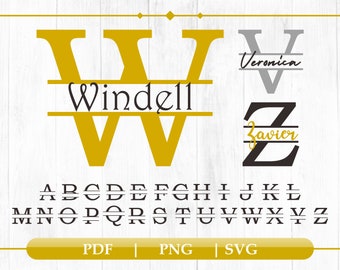 Download Split Monogram Svg Etsy