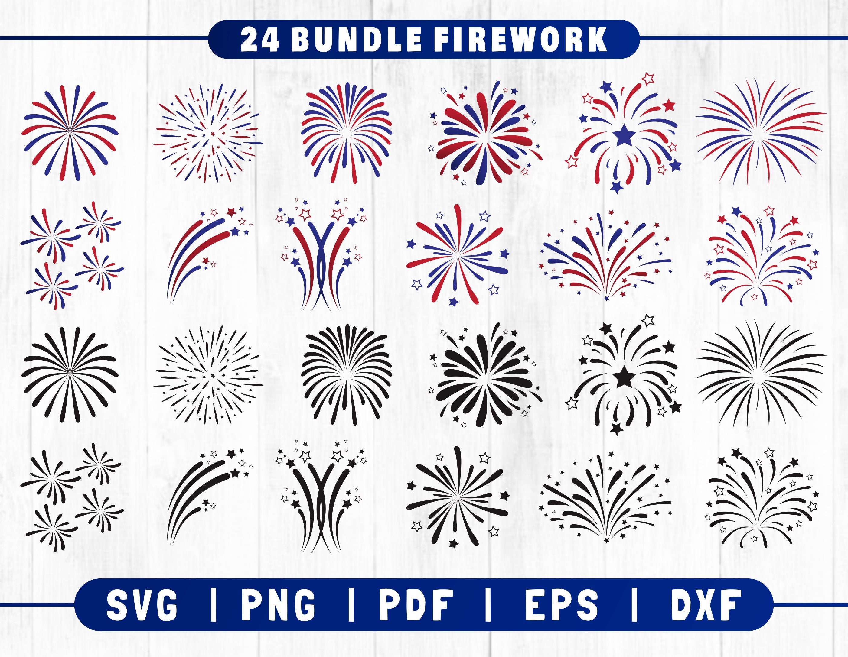 Fireworks svg, Fireworks svg bundle, Fireworks clipart, 4th of July F…