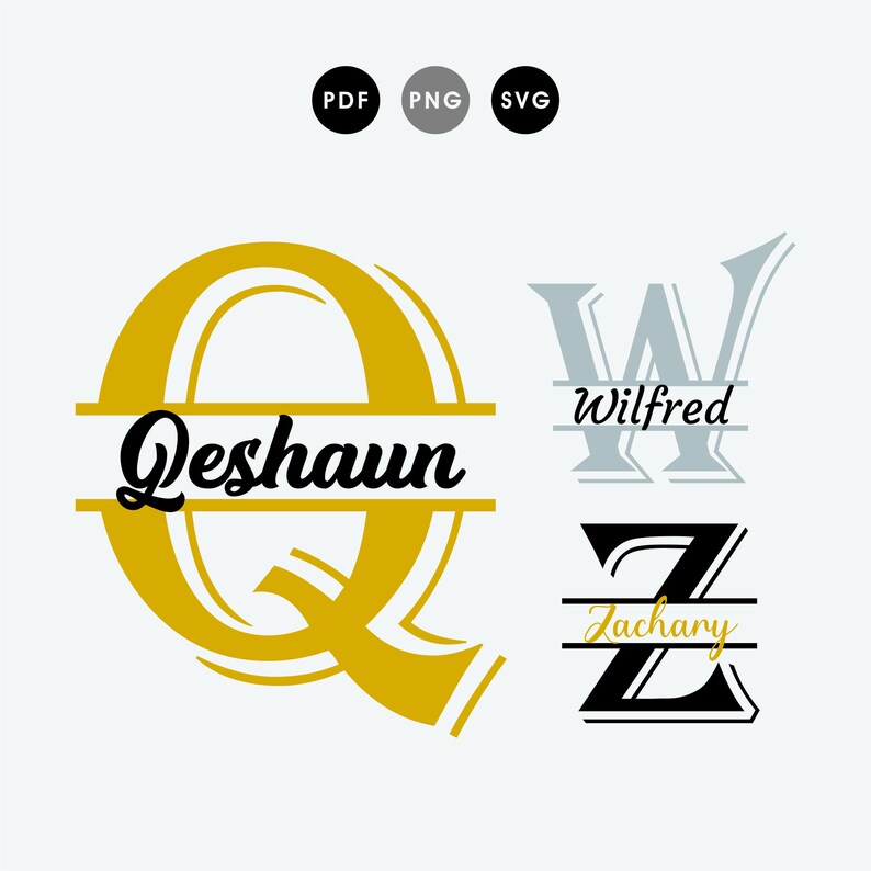 Download Split Monogram Svg Split Font Svg Monogram Frame Alphabet Initial Svg Glowforge 26 Individual Svg Cut Files For Cricut And Silhouette Clip Art Art Collectibles
