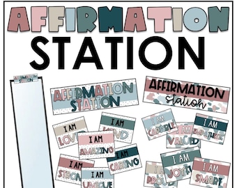 BOHO Affirmation Station Headers and Cards