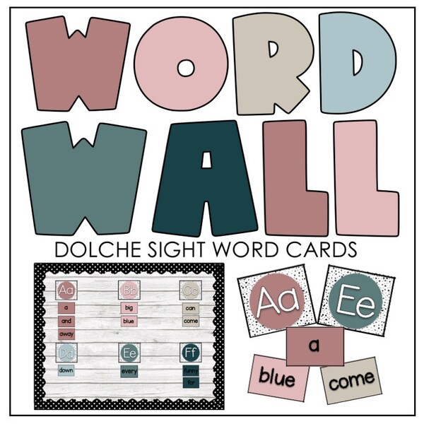 BOHO Dolch Sight Words | Word Wall Words