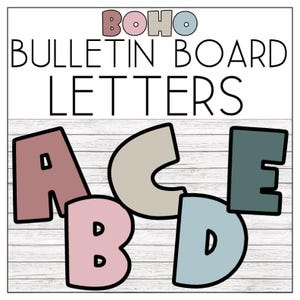 Boho Bulletin Board Letters | Classroom Decor | Printable Letters