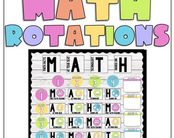 Math Workshop Rotation Board: Editable Center Cards (printable) - Etsy