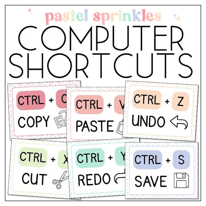 Windows Shortcut Poster - Etsy