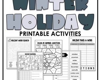 Winter Holiday Activity Packet | Winter Break Fun