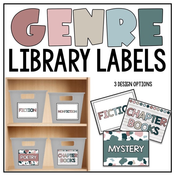 Boho Classroom Library Genre Labels - Etsy