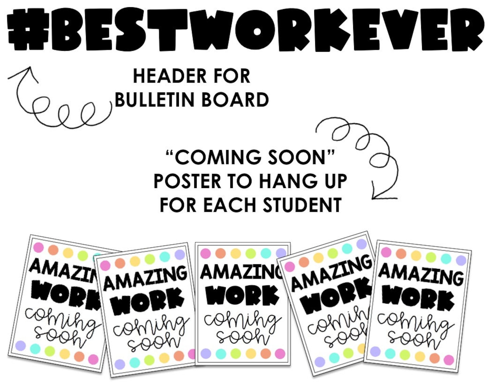 Colorful Amazing Work Bulletin Board Display Etsy