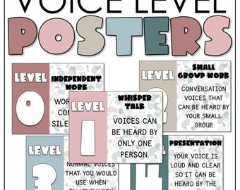 BOHO Voice Level Posters