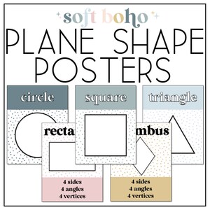Doux Boho 2D / Posters de formes planes | Attributs de forme