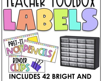 Étiquettes colorées MODIFIABLES pour la boîte à outils des enseignants