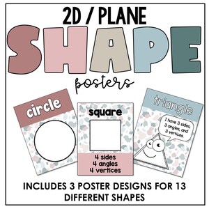 Boho 2D / Plane Shape Posters | Shape Attributes