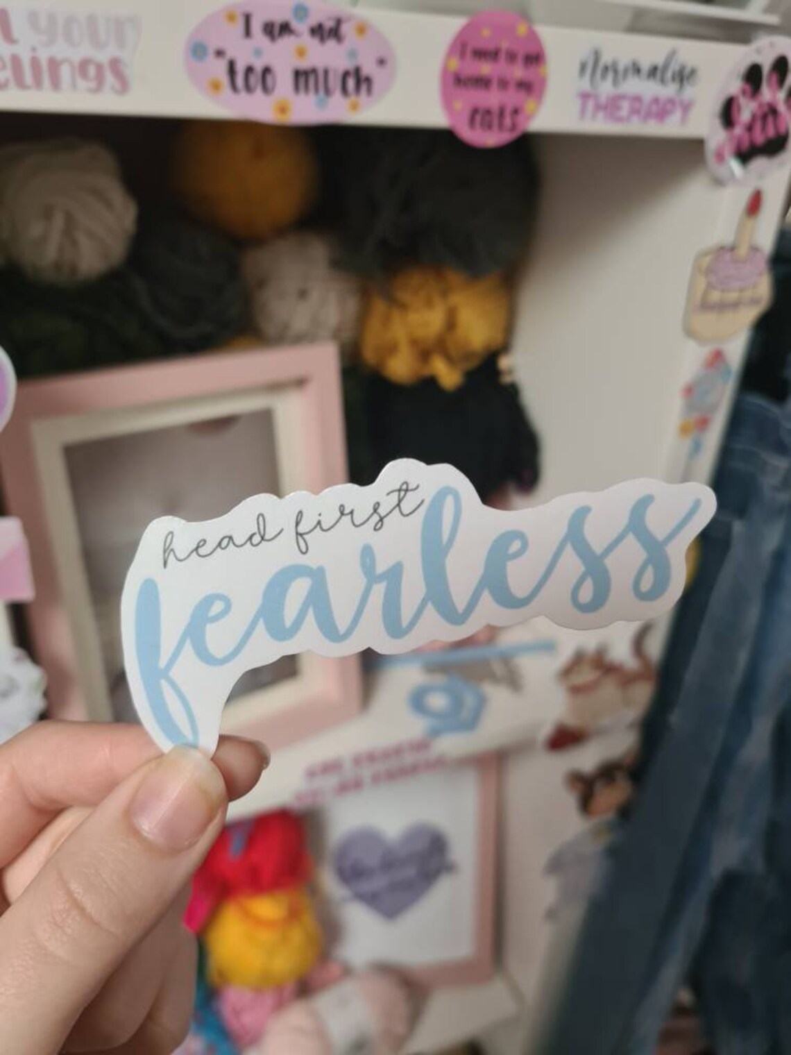 Head First Fearless Sticker Taylor Swift Mental Health Etsy