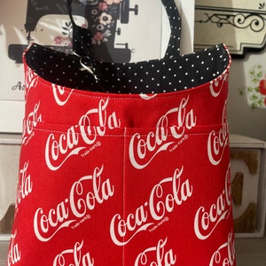 Car Caddy made in a licensed Coca Cola fabric